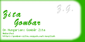 zita gombar business card
