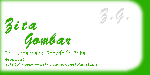 zita gombar business card